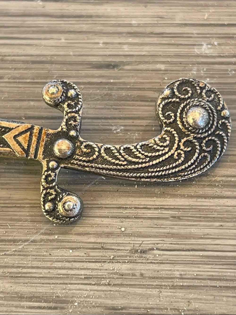 Spanish Decorative Dagger Pin in Metallic Tones